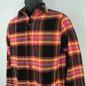 Cakeworthy Hocus Pocus Disney Flannel Shirt Adult Size Small Red Plaid Dani
